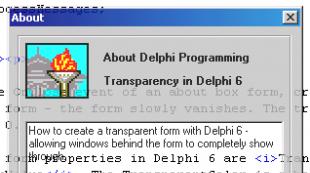 Rendre le titre du formulaire opaque à delphi